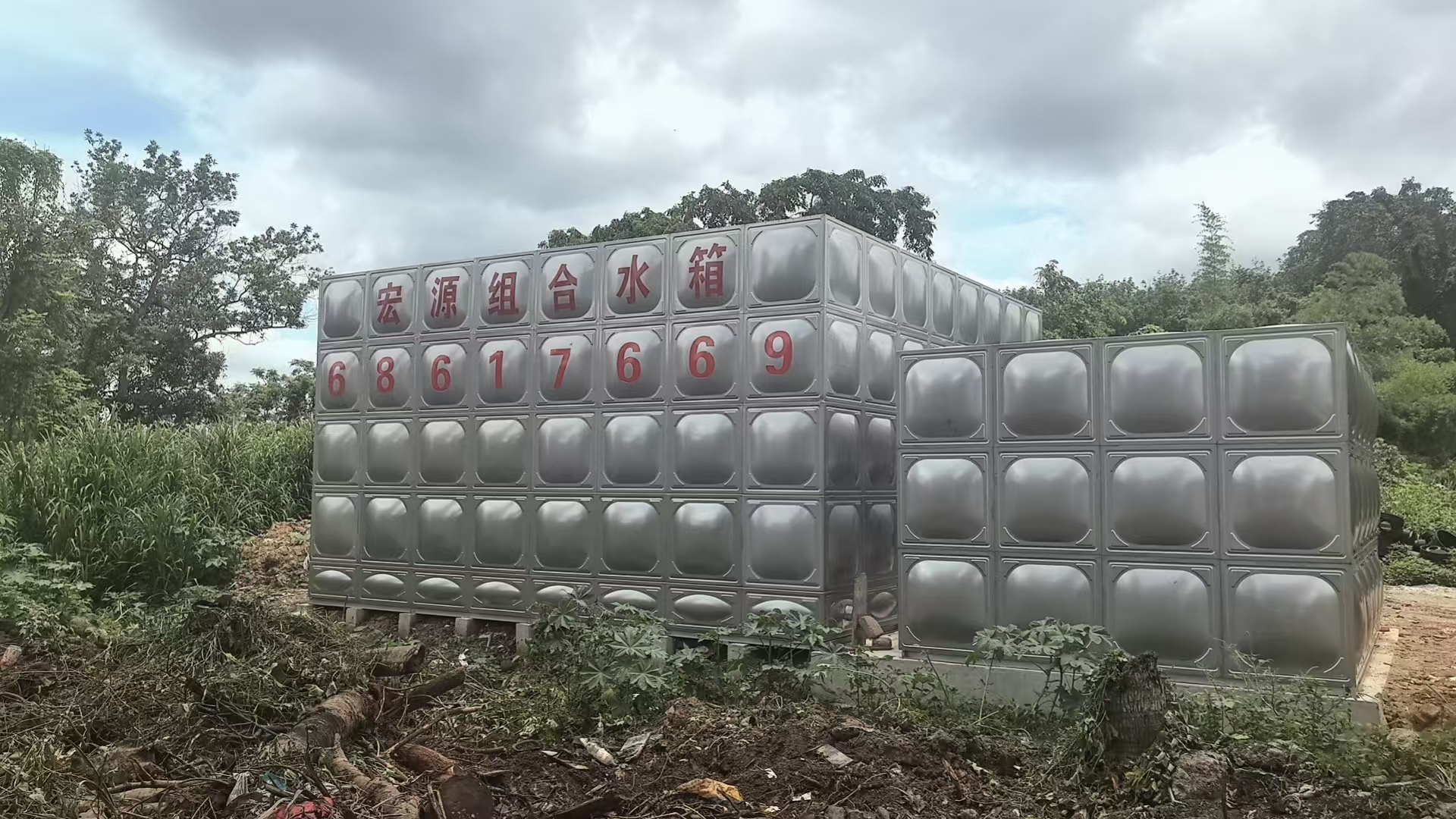 2025.6.5海南·樂(lè)東(揚(yáng)力項(xiàng)目)大型組合水箱安裝完成